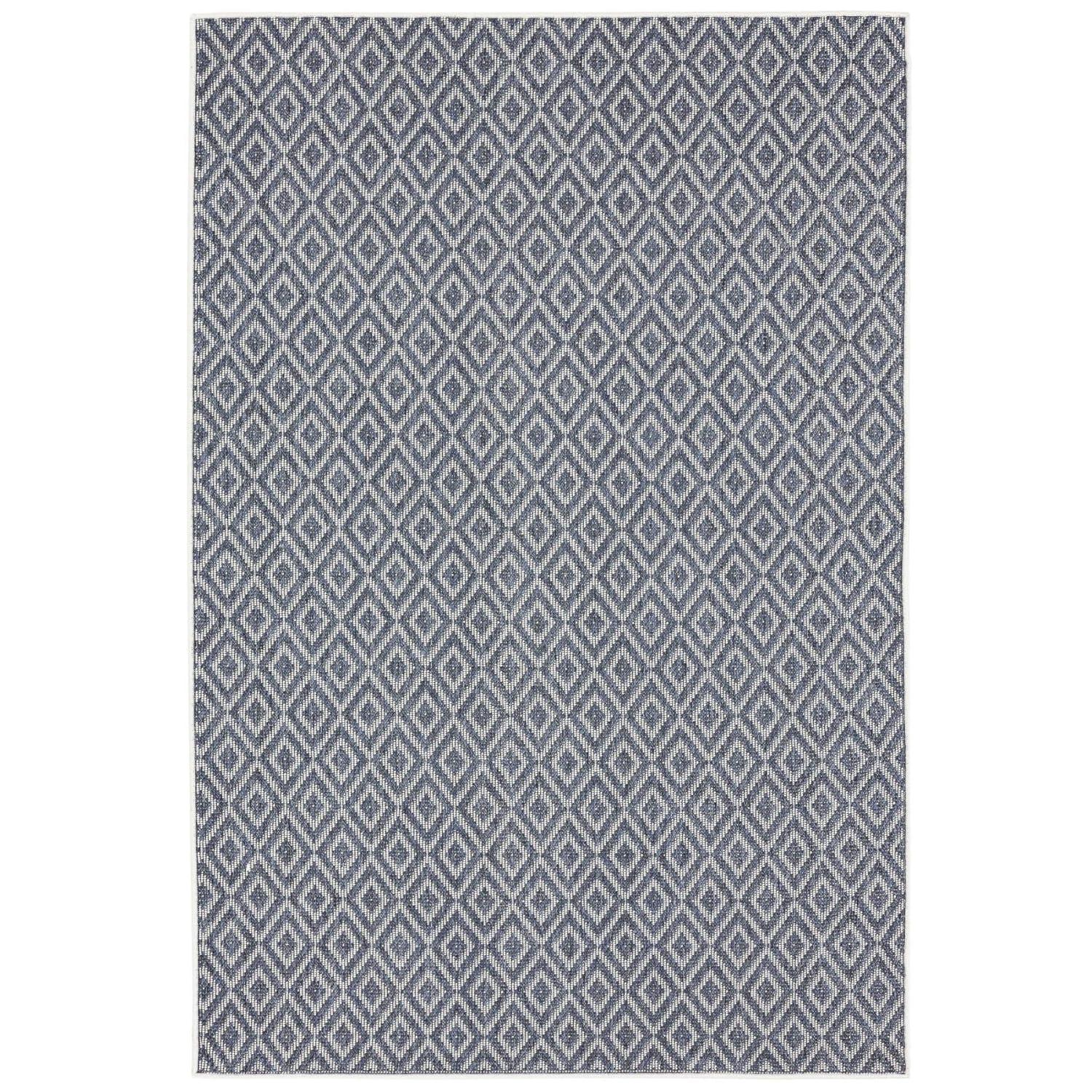 7'10" x 10'2" Tripoli Lydia Indoor/Outdoor Rug Denim/Cream - Home Dynamix: UV & Stain Resistant, Woven
