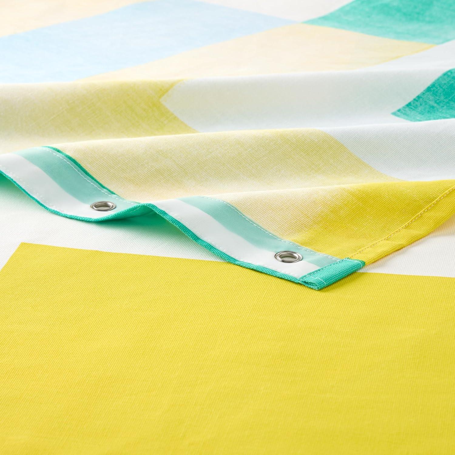 Town & Country Living TOWN & COUNTRY PLAY Lucy Mid Century Squares Fabric Shower Curtain 70"x72"