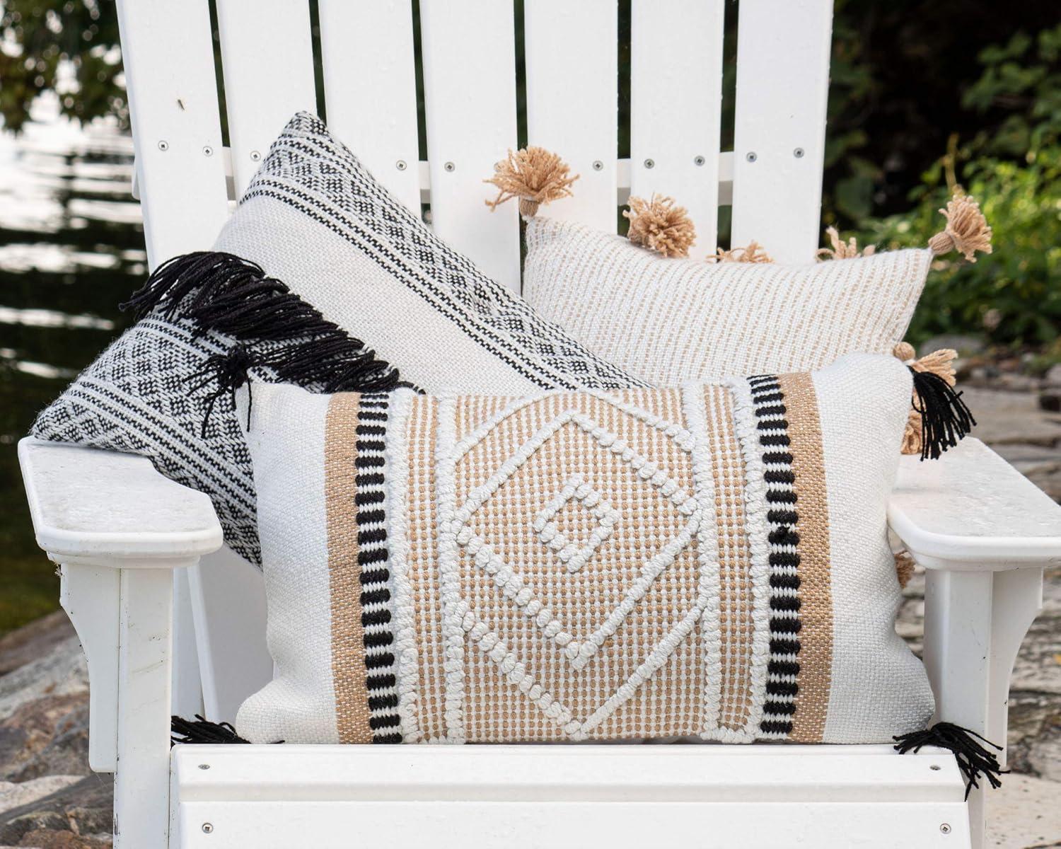 Foreside Home & Garden Tassels Indoor/Outdoor Throw Pillow