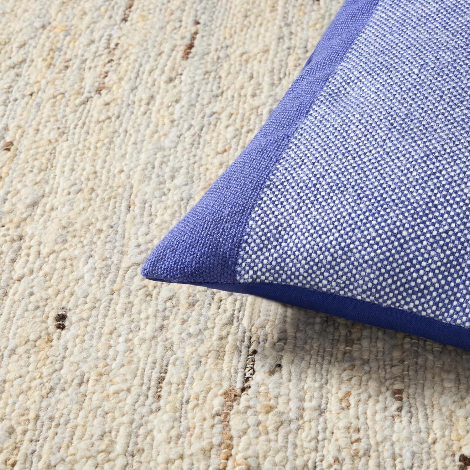 Town & Country Living TOWN & COUNTRY TERRA Alara Solid Border Indoor Outdoor Decorative Pillow 20"x20"