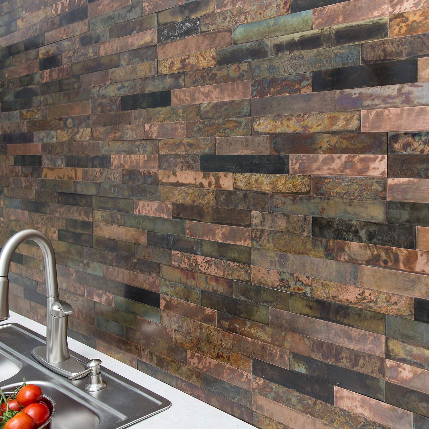 Metal Peel and Stick Mosaic Tile