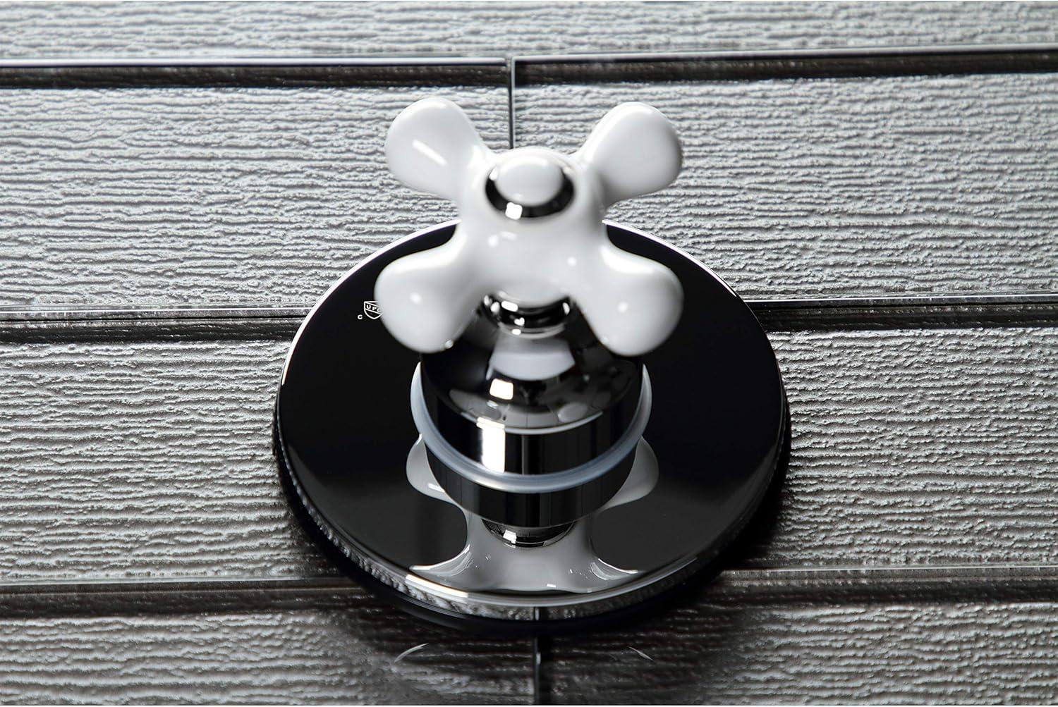 Kingston Brass Single-Handle Wall Mount Three-Way Diverter Valve with Trim Kit