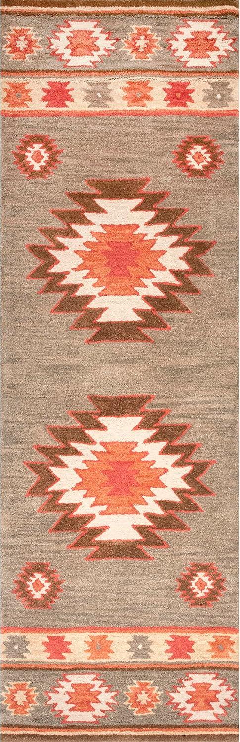 Shyla Abstract Sage Doormat 3 ft. x 5 ft. Area Rug