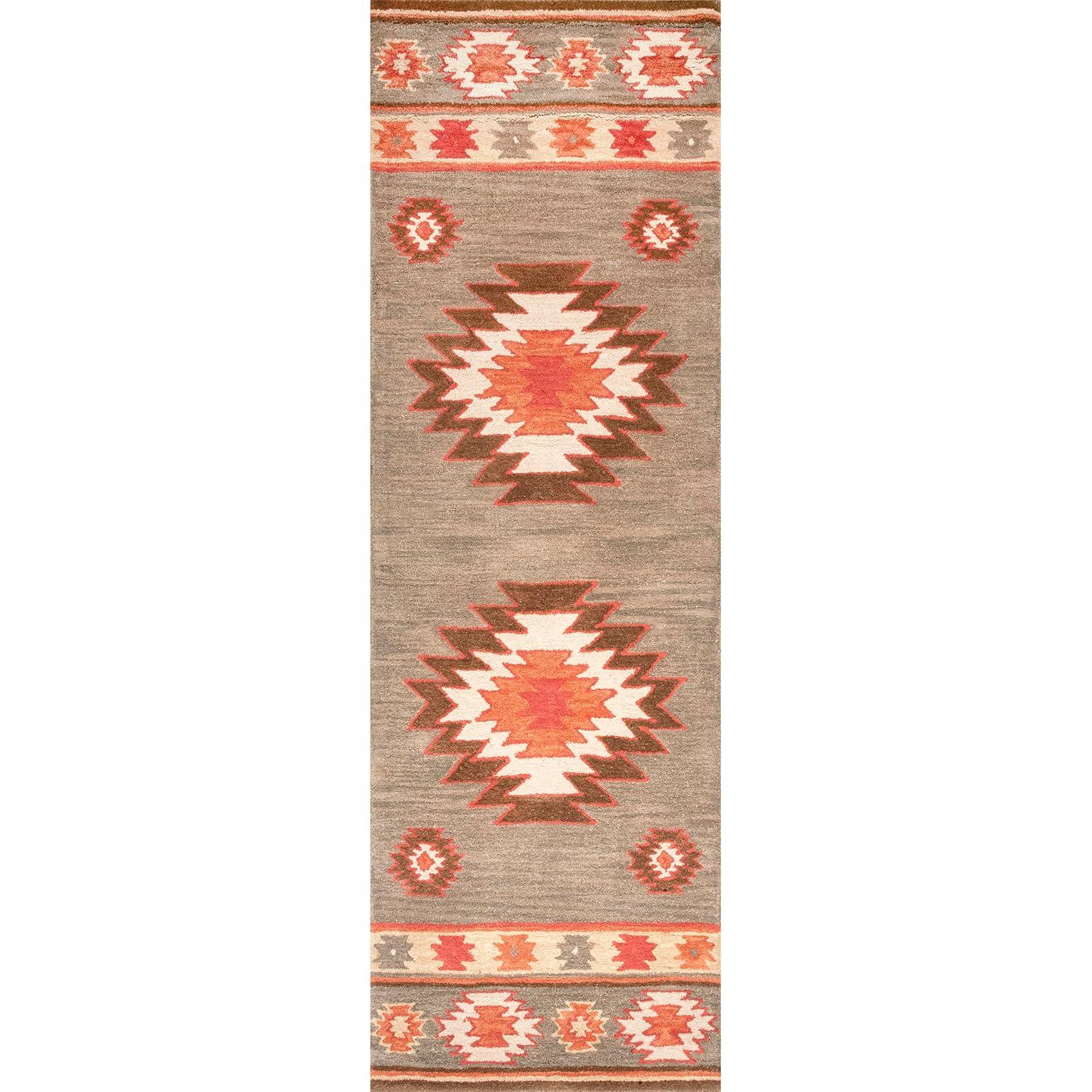 4'x6' Hand Tufted Shyla Area Rug Beige - nuLOOM: Wool, Bohemian Style, Medium Pile, Indoor Use