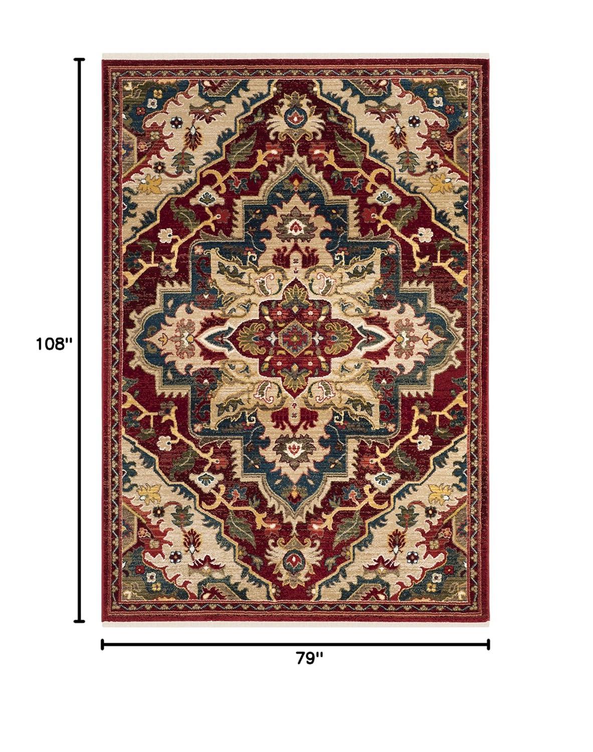 Kashan KSN304 Power Loomed Area Rug - Red/Beige - 6'7"x9' - Safavieh.