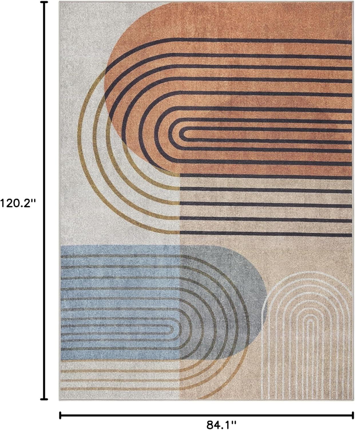 Town & Country Everyday Avani Everwash Non-Slip Backing Area Rug Beige/Rust