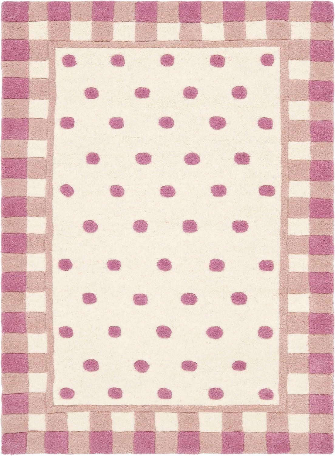 Gorski Hand Knotted Wool Polka Dots Rug