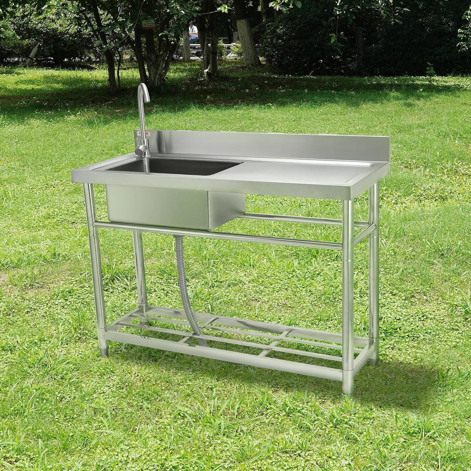 39.4" L x 19.6" W Free Standing Laundry Sink with Faucet