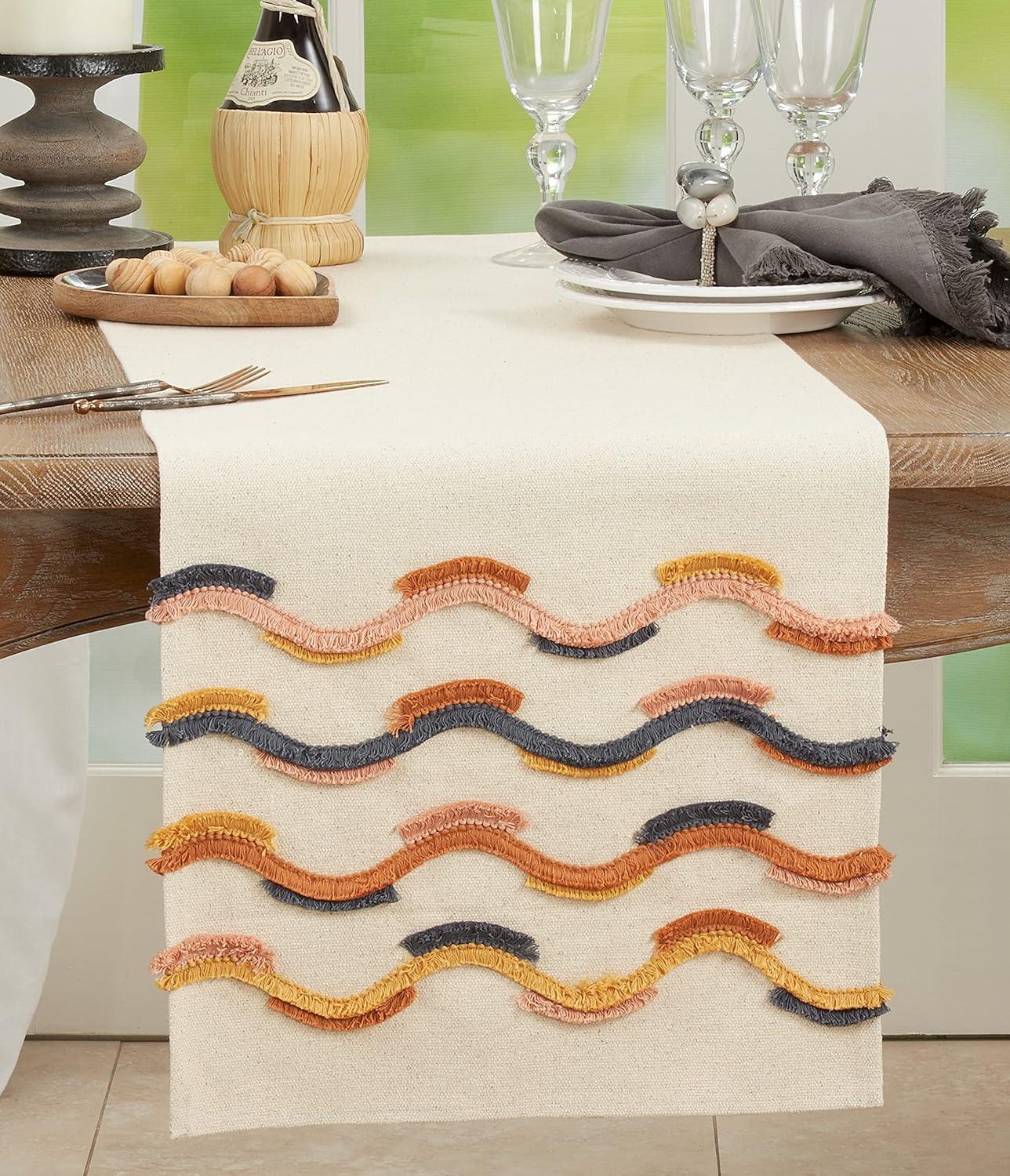 Saro 100% Cotton Table Runner