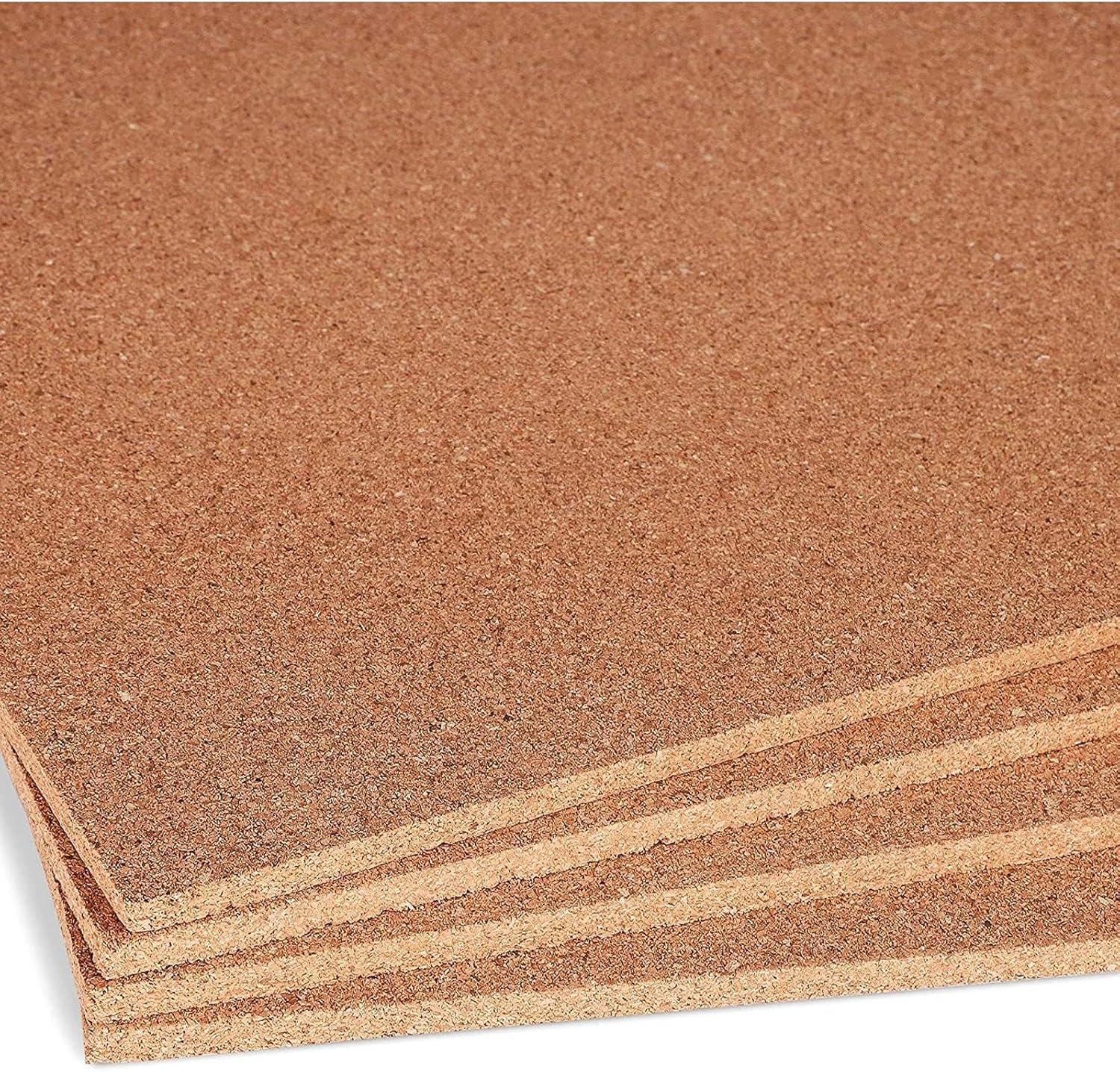 Natural 12x12 Square Cork Board Tiles, 4-Pack