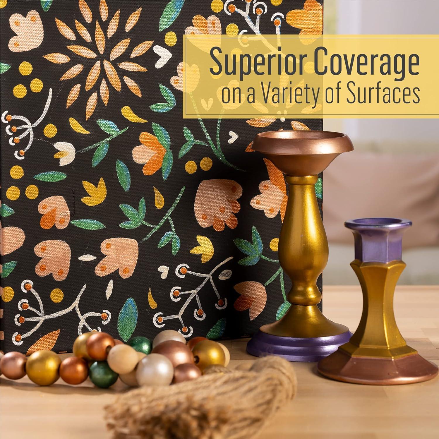 FolkArt Metallic Acrylic Craft Paint, Metallic Finish, Pure Gold, 8 fl oz