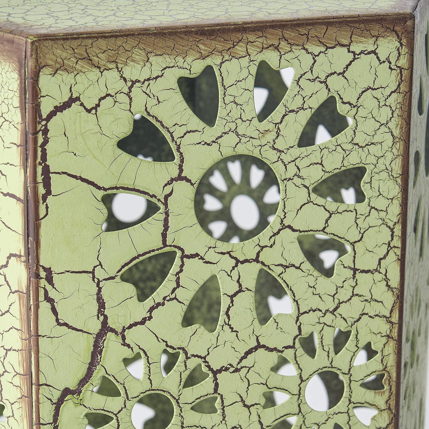 Eliana 14" Sunburst Outdoor Patio Iron Side Table: Weather-Resistant, Hexagon - Christopher Knight Home