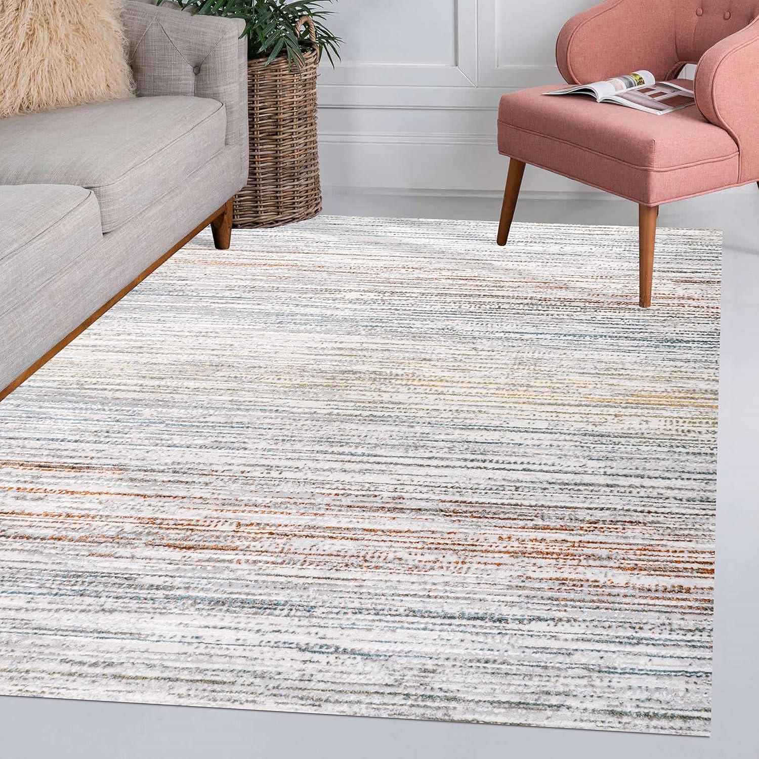 JONATHAN Y Loom Modern Strie' Solid & Striped Indoor Area Rug