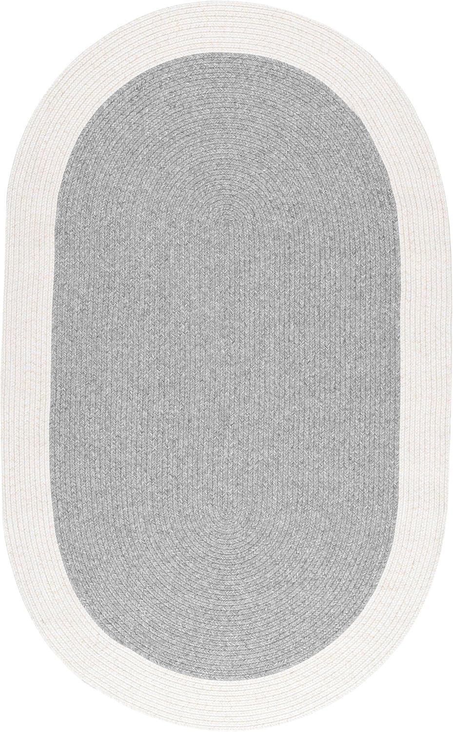 Nuloom Indoor/Outdoor Braided Solid Border Delaine Area Rug