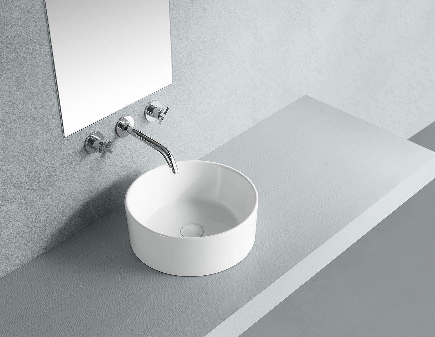 Kingston Brass Park Ceramic Round Vessel Sink