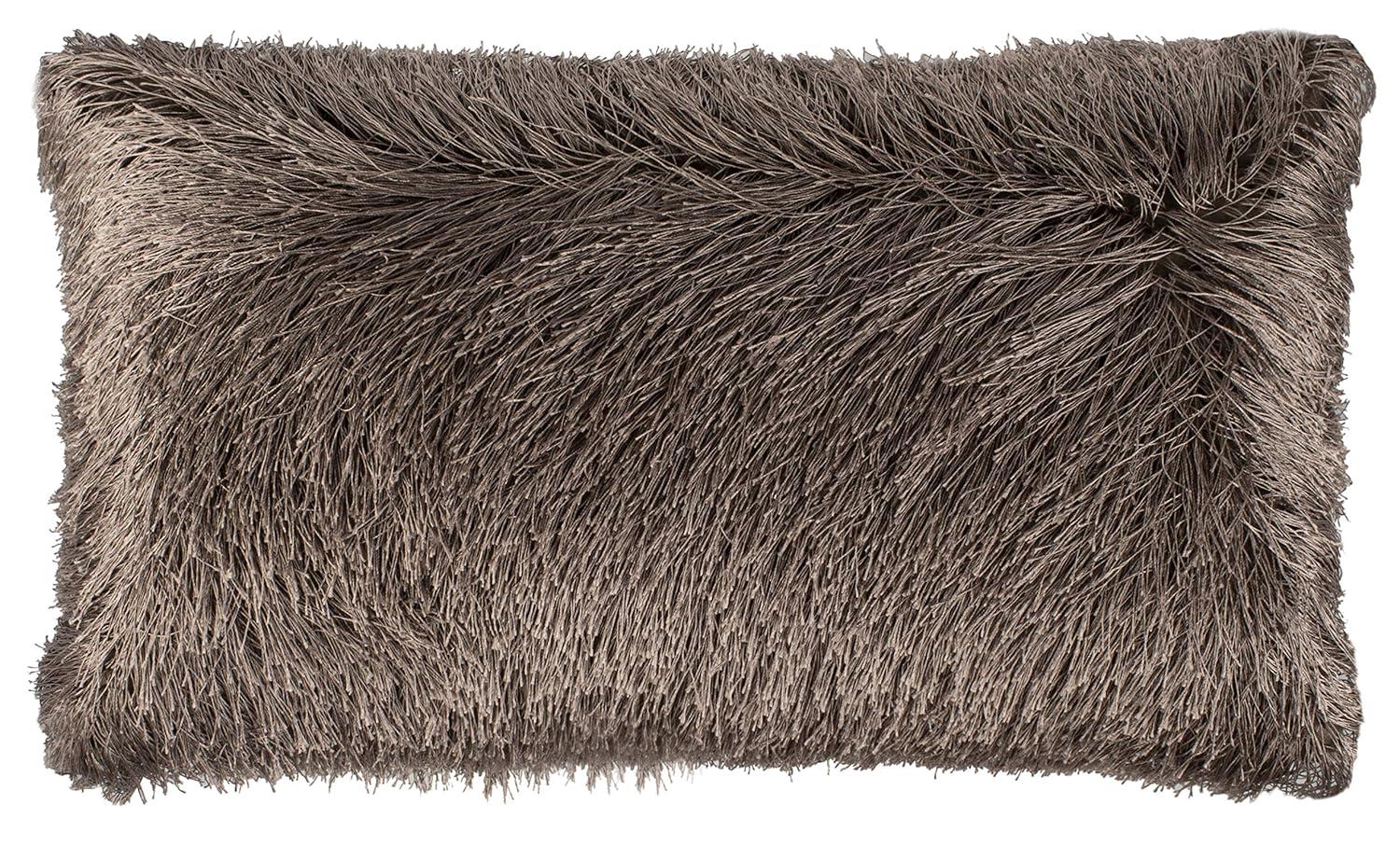 Indoor/Outdoor Shag Pillow - Taupe - 20"X20" - Safavieh