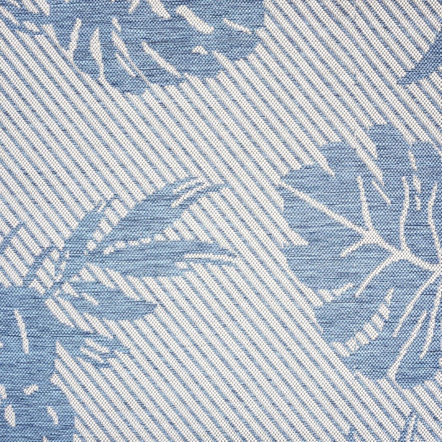 Tommy Bahama Palm Coastal Indoor/Outdoor Area Rug, Silver/Blue