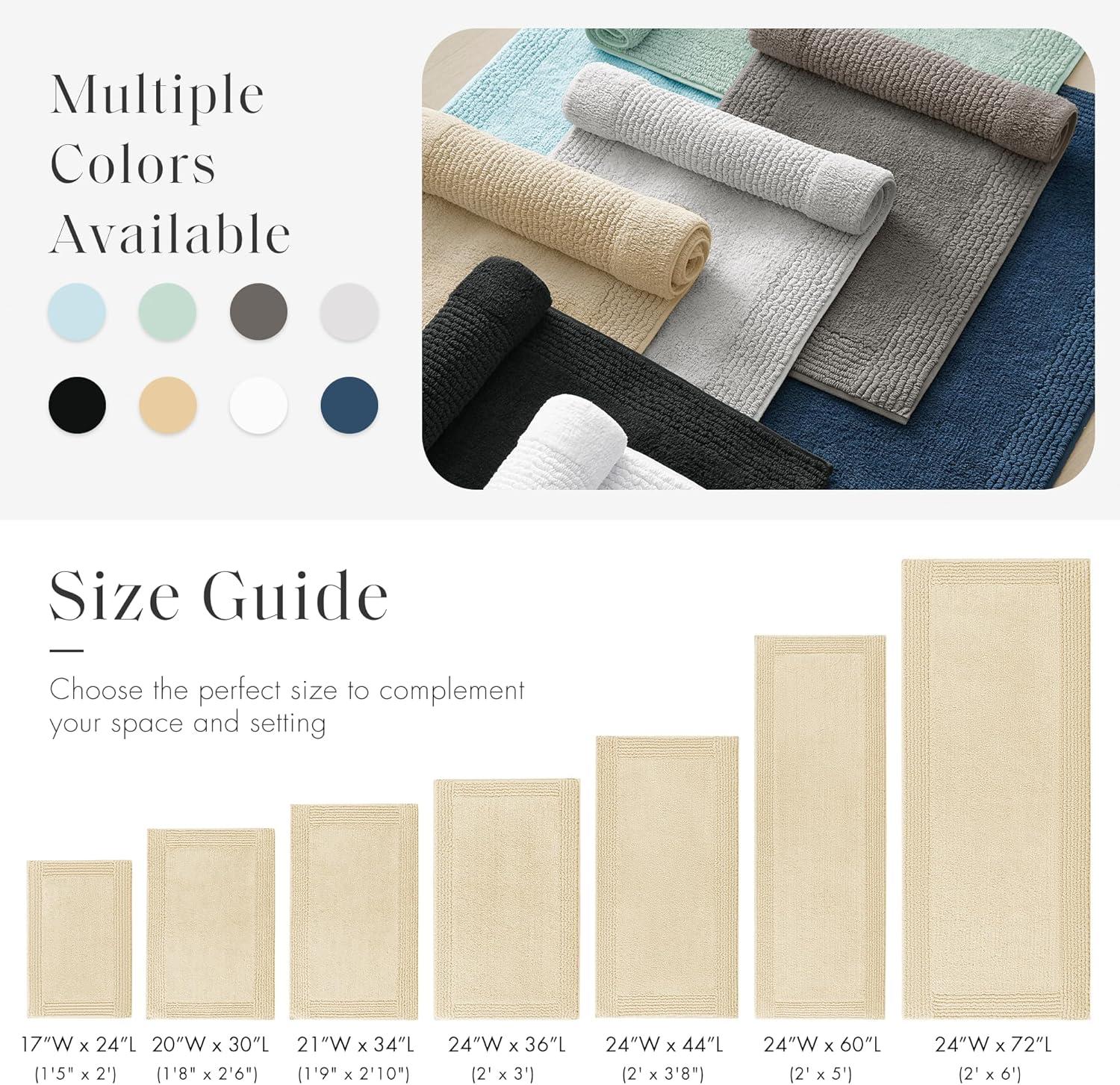 Madison Park Signature Splendor 100% Cotton Tufted 3000 GSM Reversible Bath Rug