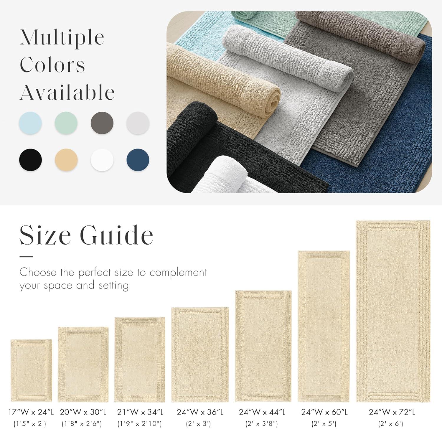 Madison Park Signature Splendor 100% Cotton Tufted 3000 GSM Reversible Bath Rug