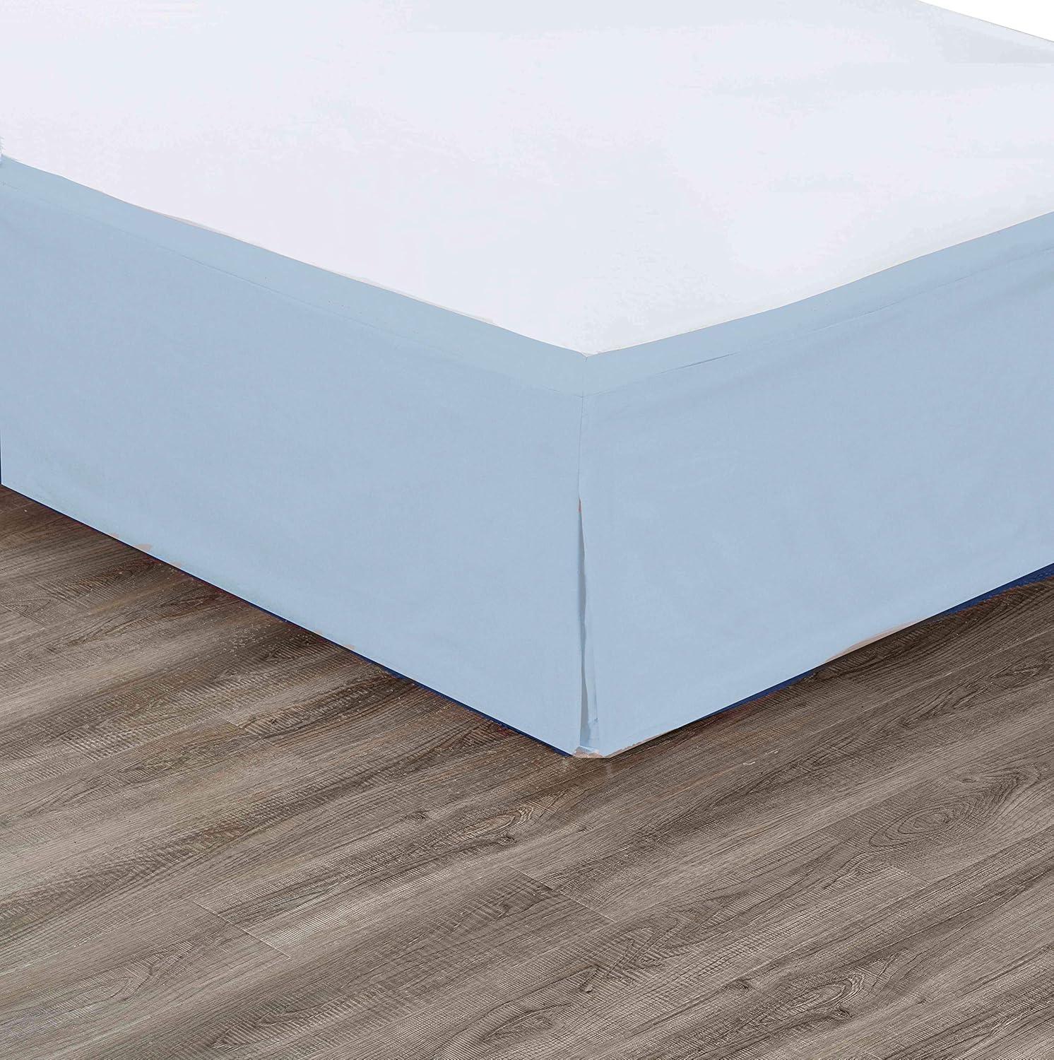 All American Collection New Super Soft Solid Brushed Microfiber 14" Pleated Bed Skirt/ Dust Ruffle