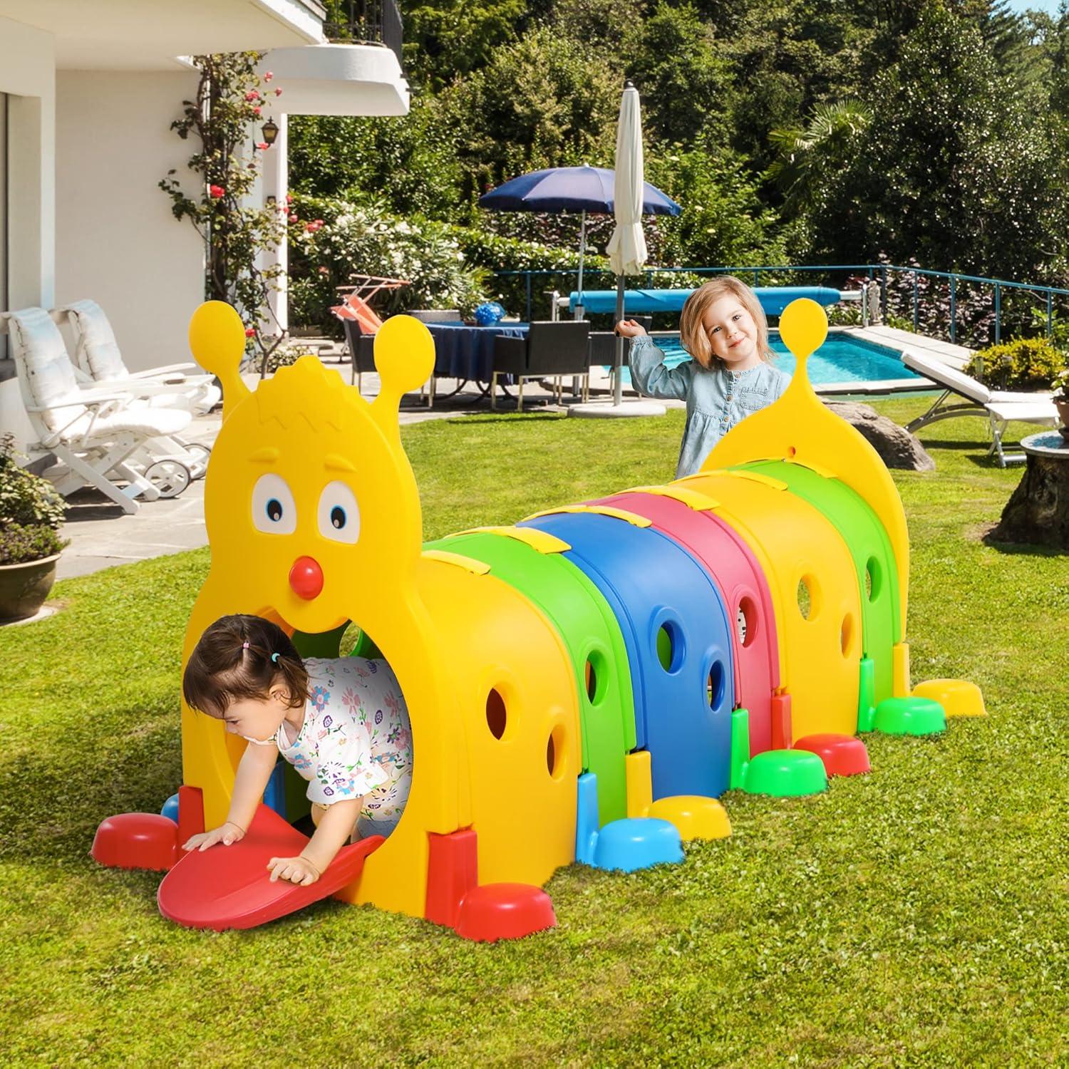 Multicolor Caterpillar Tunnel Play Equipment for Kids