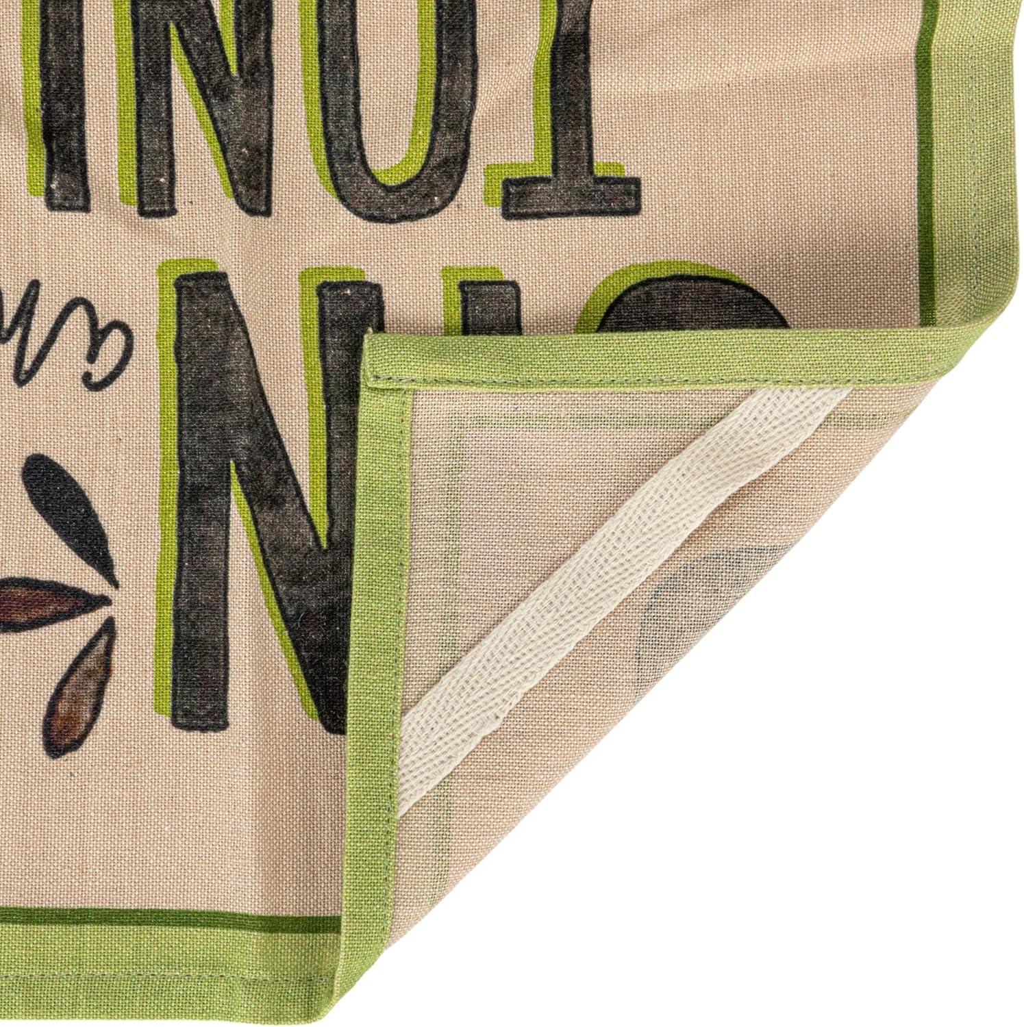 Creative Co-Op Cotton Printed Tea Towel with Cocktail Recipe Prints, Multicolor, Set of 8