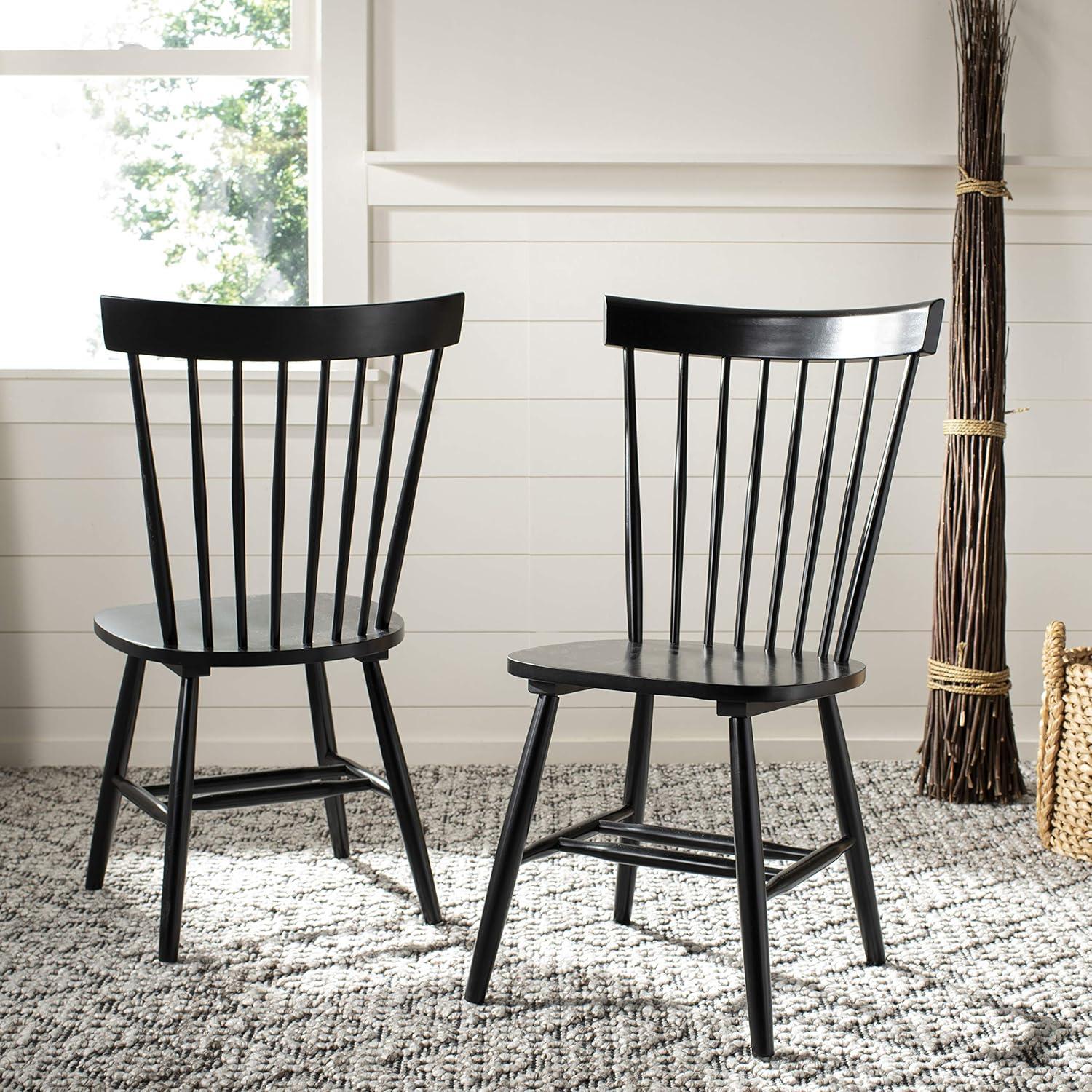 Ophelia & Co. Parker Spindle Windsor Set Of 2 Dining Chair, Black