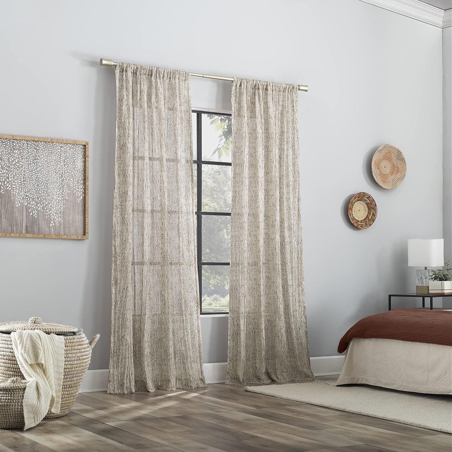 Scott Living Scott Living Tulin Watercolor Print Sheer Rod Pocket Curtain Panel