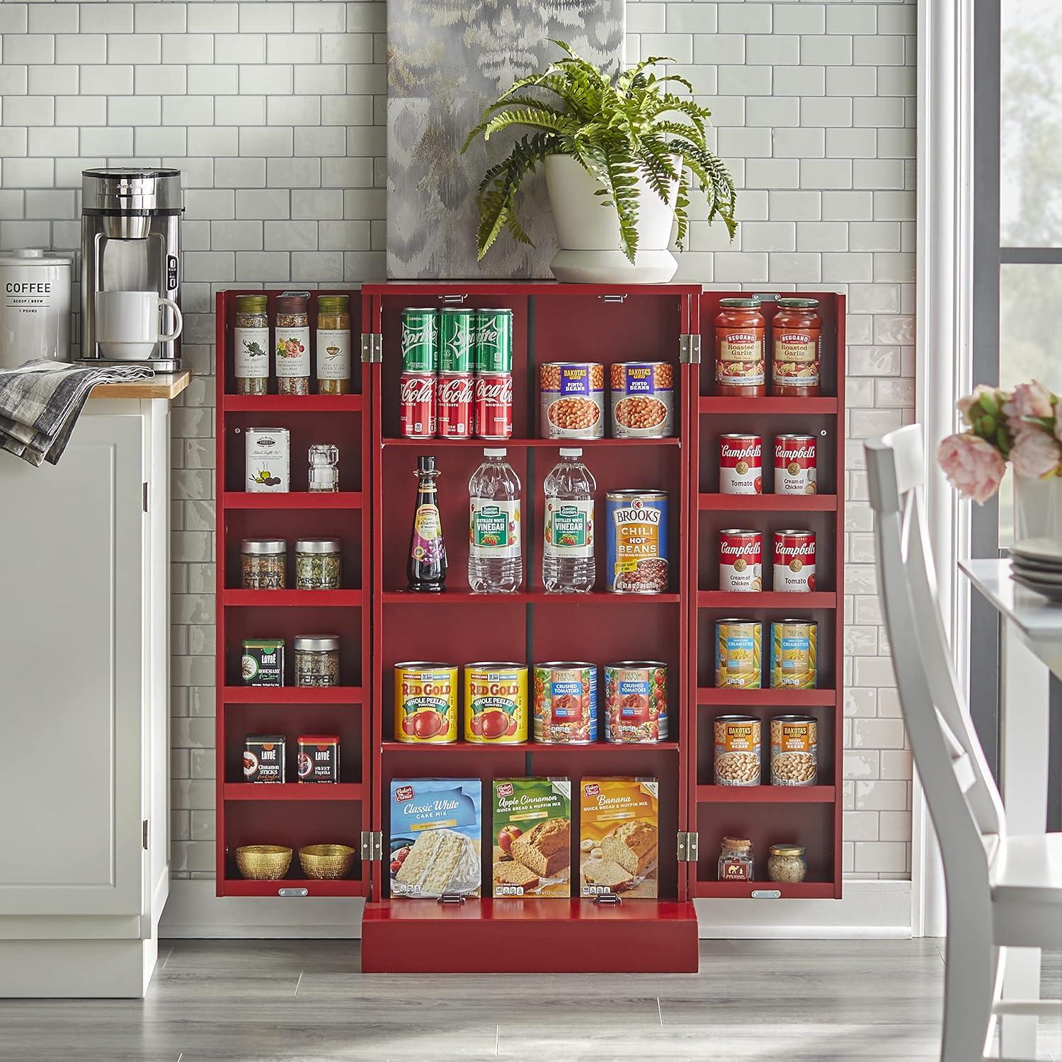 Simple Living  Pine Utility Kitchen Pantry