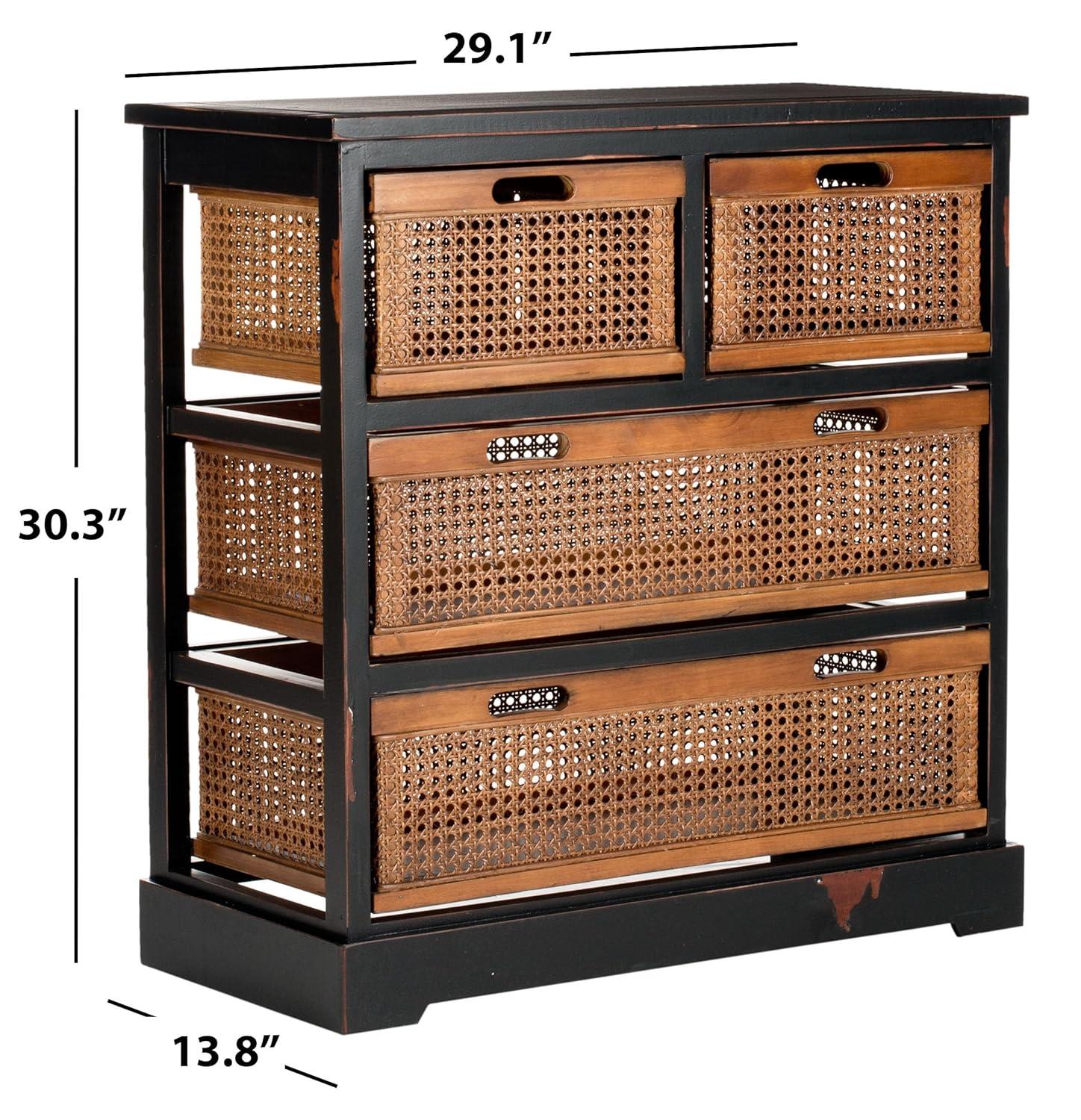 Jackson 4 Drawer Unit - AMH6504 - Black - Safavieh Couture