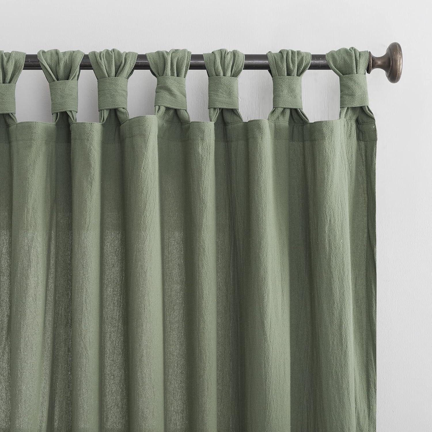 Archaeo Light Filtering Washed Cotton Twist Tab Curtain Panel