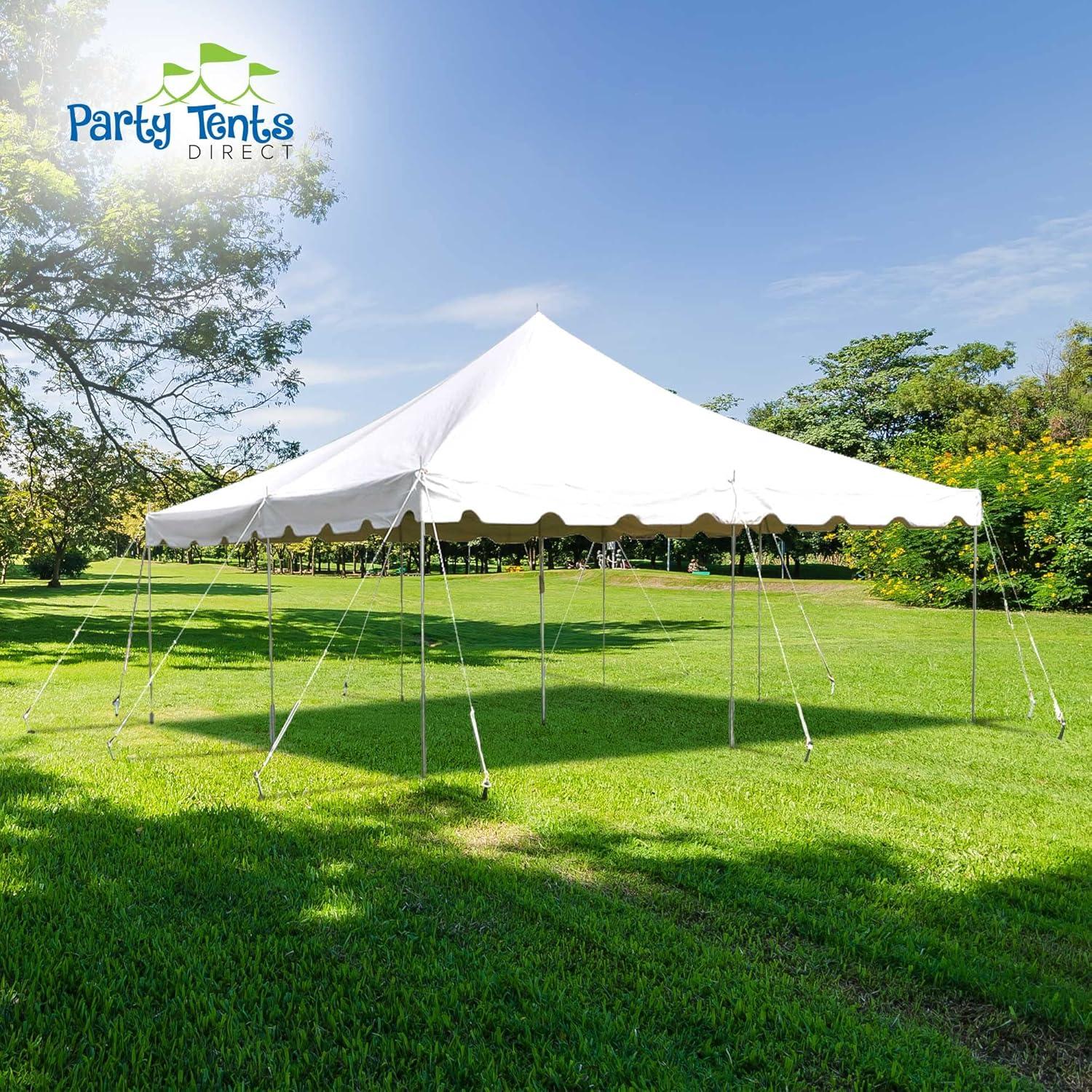 Party Tents Direct 20' x 20' Weekender Pole Party Tent with Sidewalls, Red | Wayfair