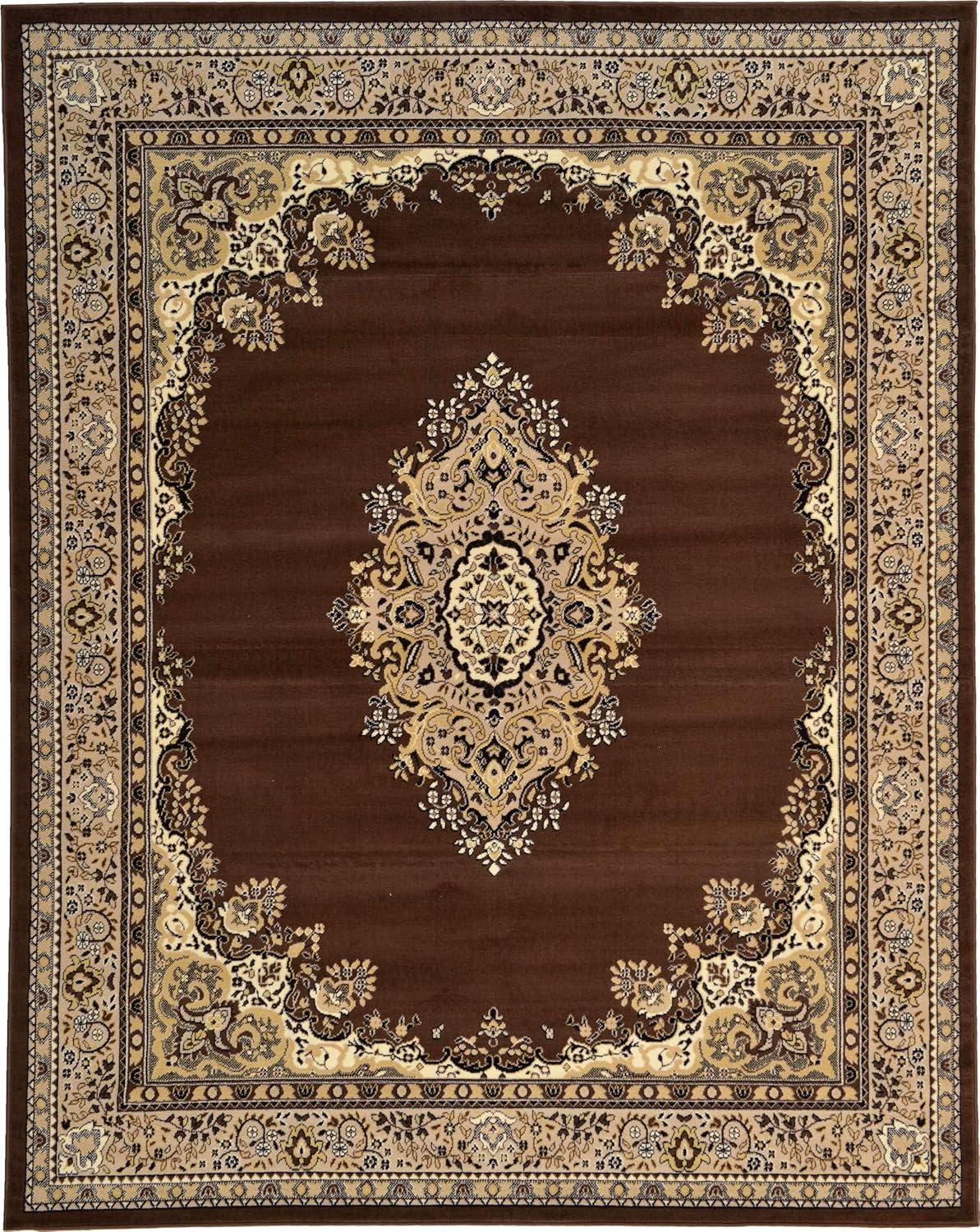 Rugs.com Amaya Collection Rug – 8' x 10' Red Medium Rug Perfect For Living Rooms, Large Dining Rooms, Open Floorplans