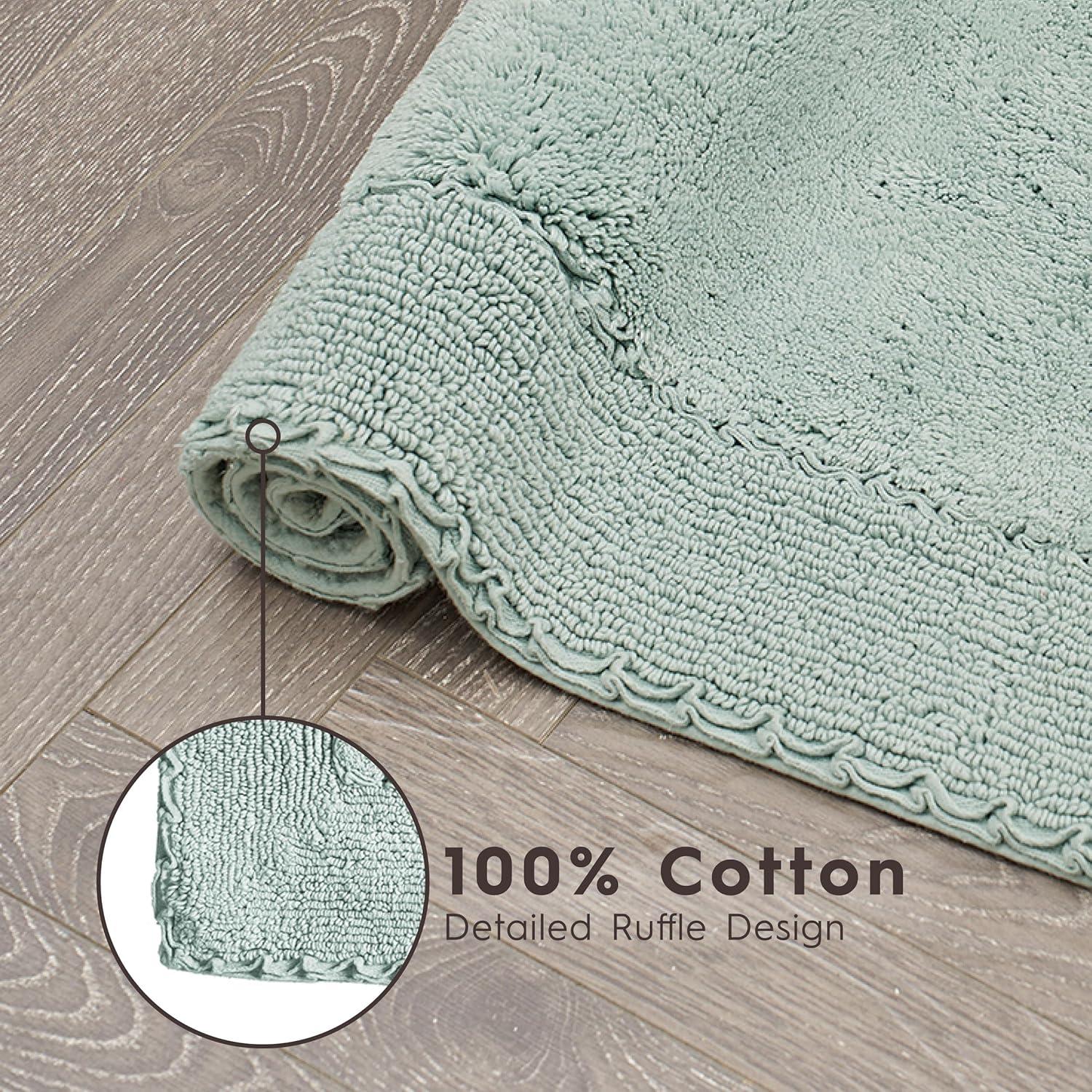 Laura Ashley Laura Ashley Ruffle 100% Cotton Bath Rugs