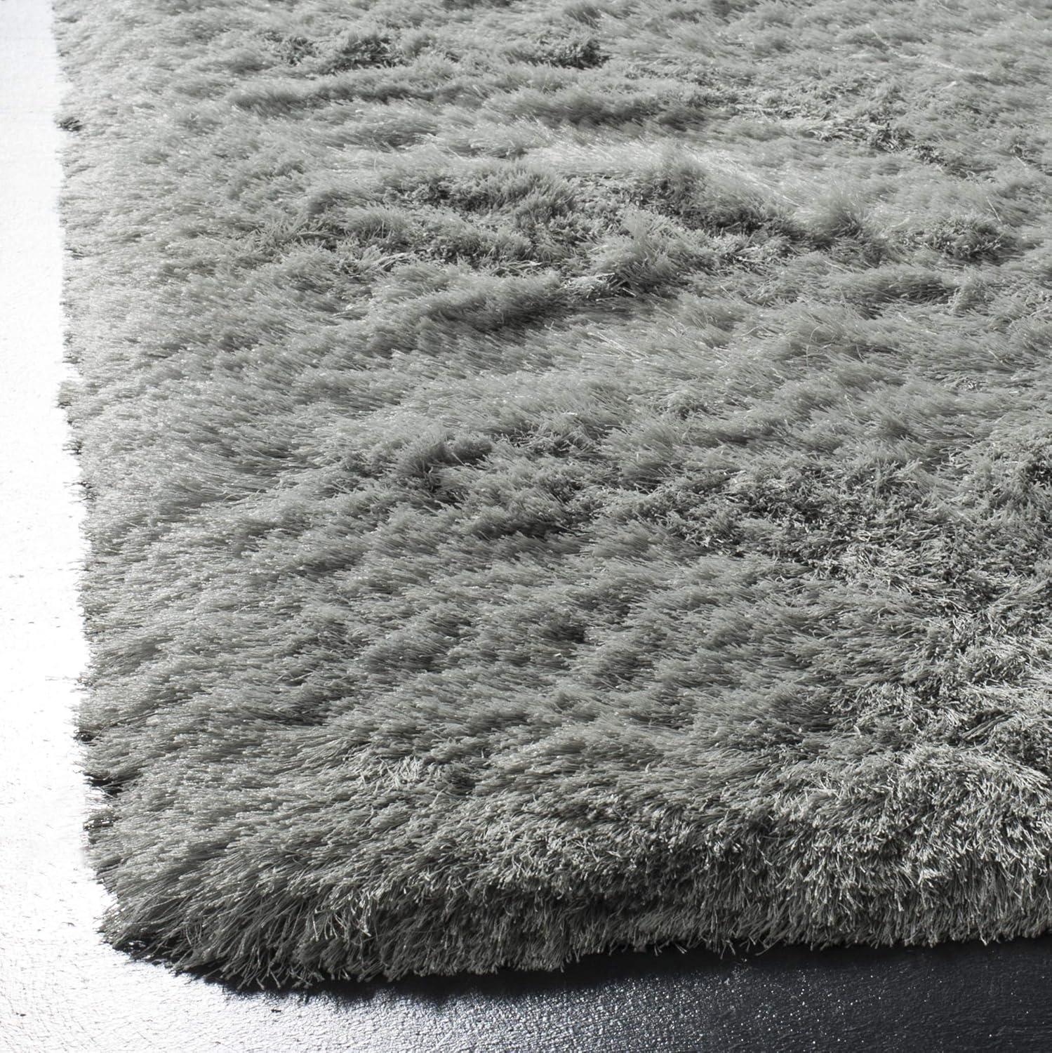 SAFAVIEH Paris Darwin Plush Polyester Shag Area Rug, Sage, 8' x 10'