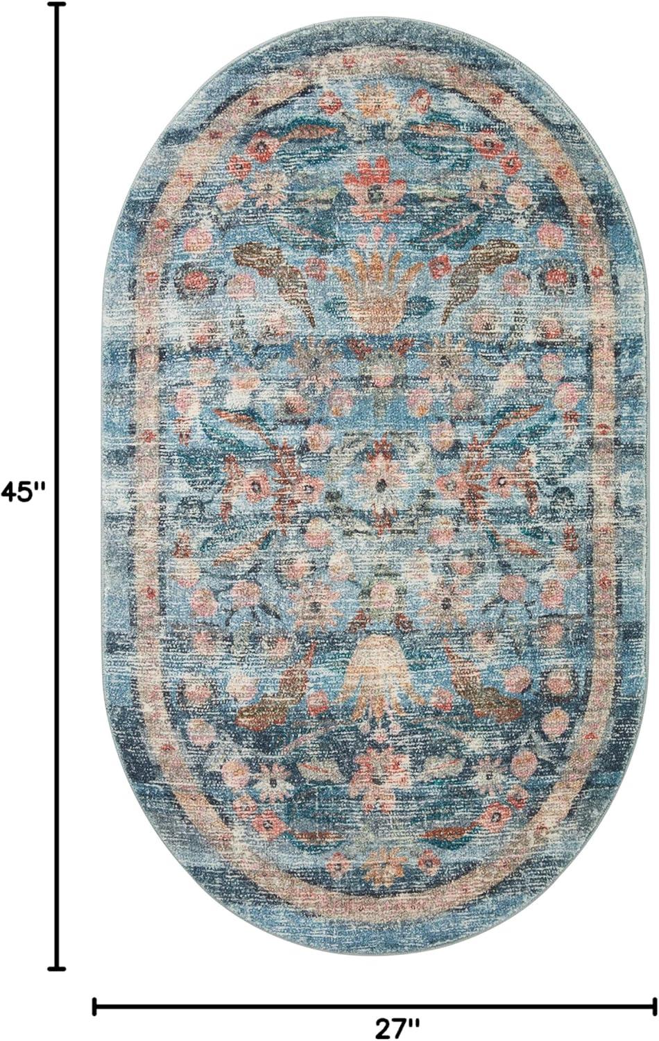 Rifle Paper Co. x Loloi Courtyard Blue Area Rug feat. CloudPile