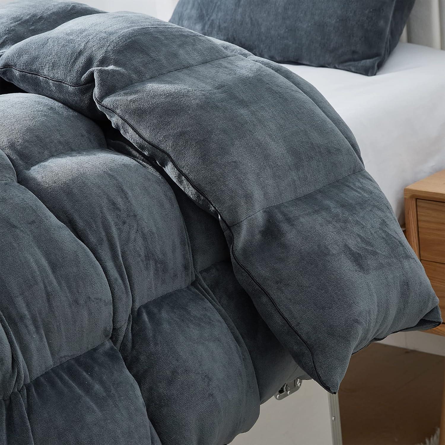 Coma Inducer Boi He Thick® - ® Oversized Comforter Set - Moss Gray Alaskan King