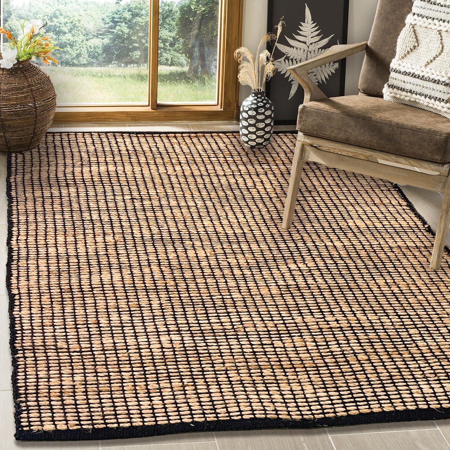 3'x5' Pata Hand Woven Chunky Jute Area Rug, Natural - JONATHAN Y