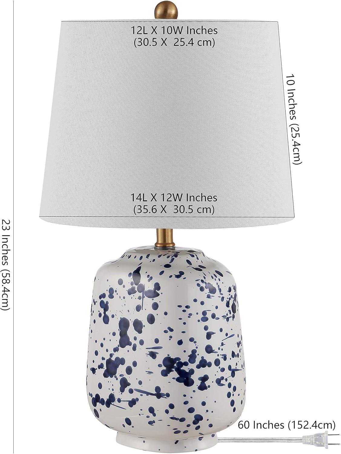 Greyon Ceramic Table Lamp - Navy Blue - Safavieh.