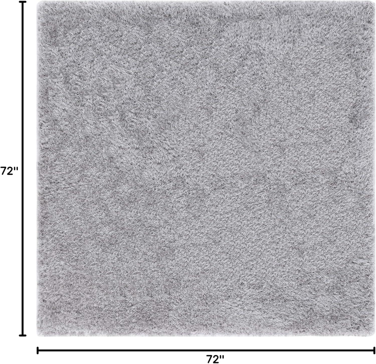 Luxe Shag SGX160 Hand Tufted Indoor Area Rug - Grey - 6'x6' - Safavieh