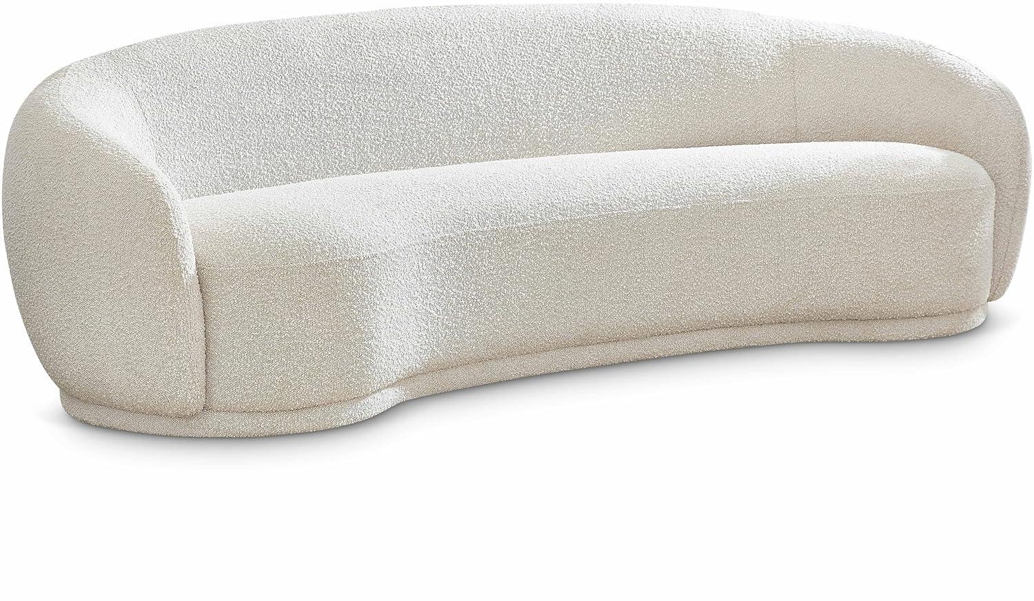 Meridian Furniture Hyde Cream Boucle Fabric Sofa