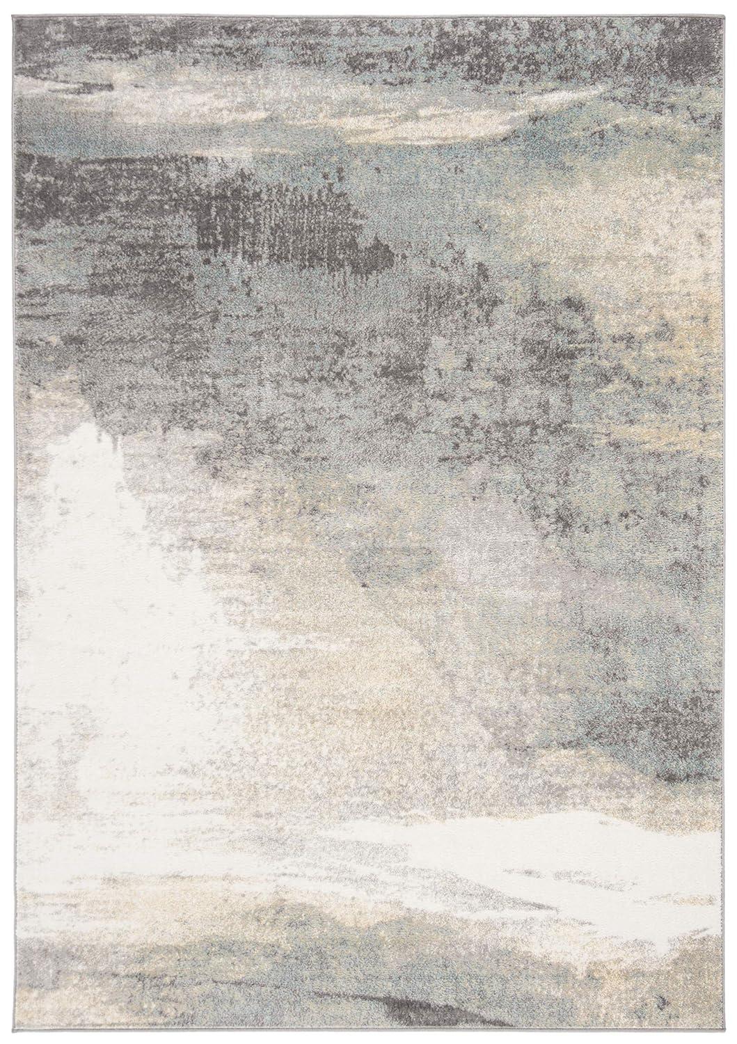 Jasper JSP114 Power Loomed Area Rug - Grey/Gold - 4'x6' - Safavieh.