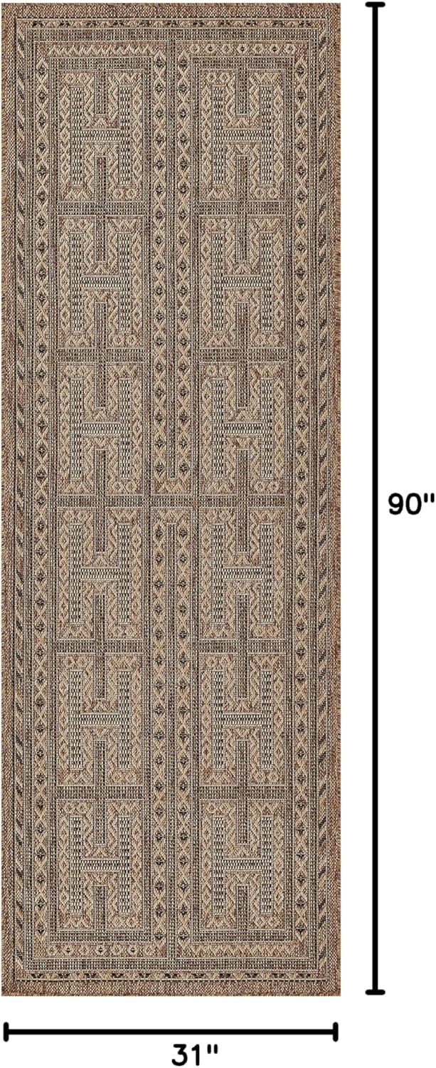 Momeni Hampton Gian Machine Loomed Indoor/Outdoor Rug Natural