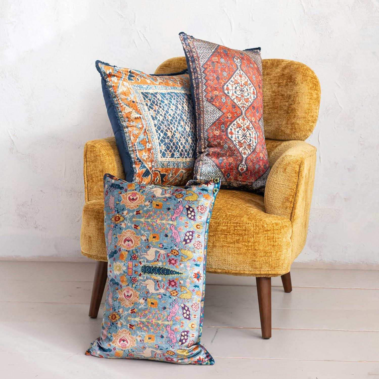 Bohemian Rhapsody Pillow With Vintage Carpet Print