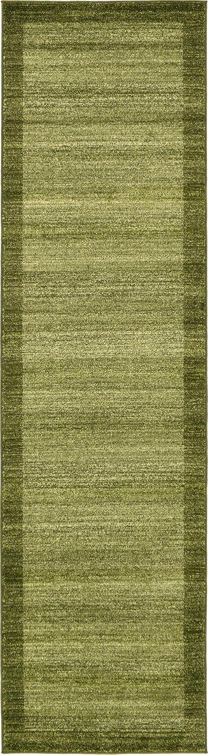 Unique Loom Abigail Del Mar Area Rug , 2'7"x10' Runner ,Light Green