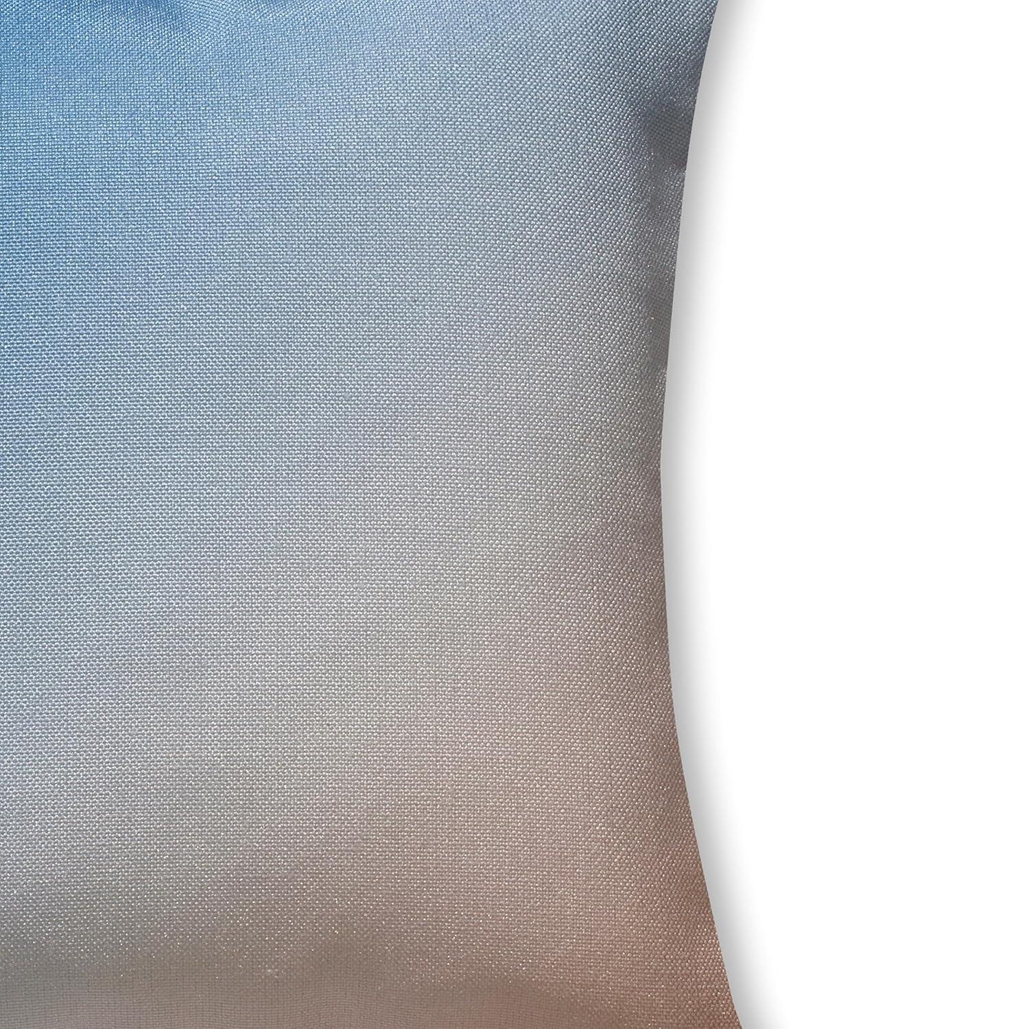 Fab Habitat Indoor/Outdoor Throw Pillow Made from Recycled Polyester Yarn - Double Sided, Stain Resistant, Machine Washable - Ombre - Patio, Deck, Porch, Living Room - Big Sur Blue (20" x 20")