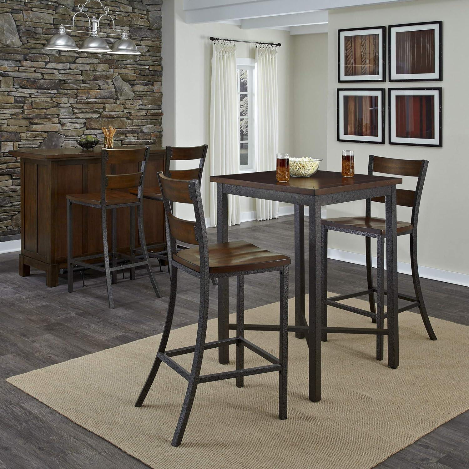 Homestyles Cabin Creek Wood Bar Table in Brown