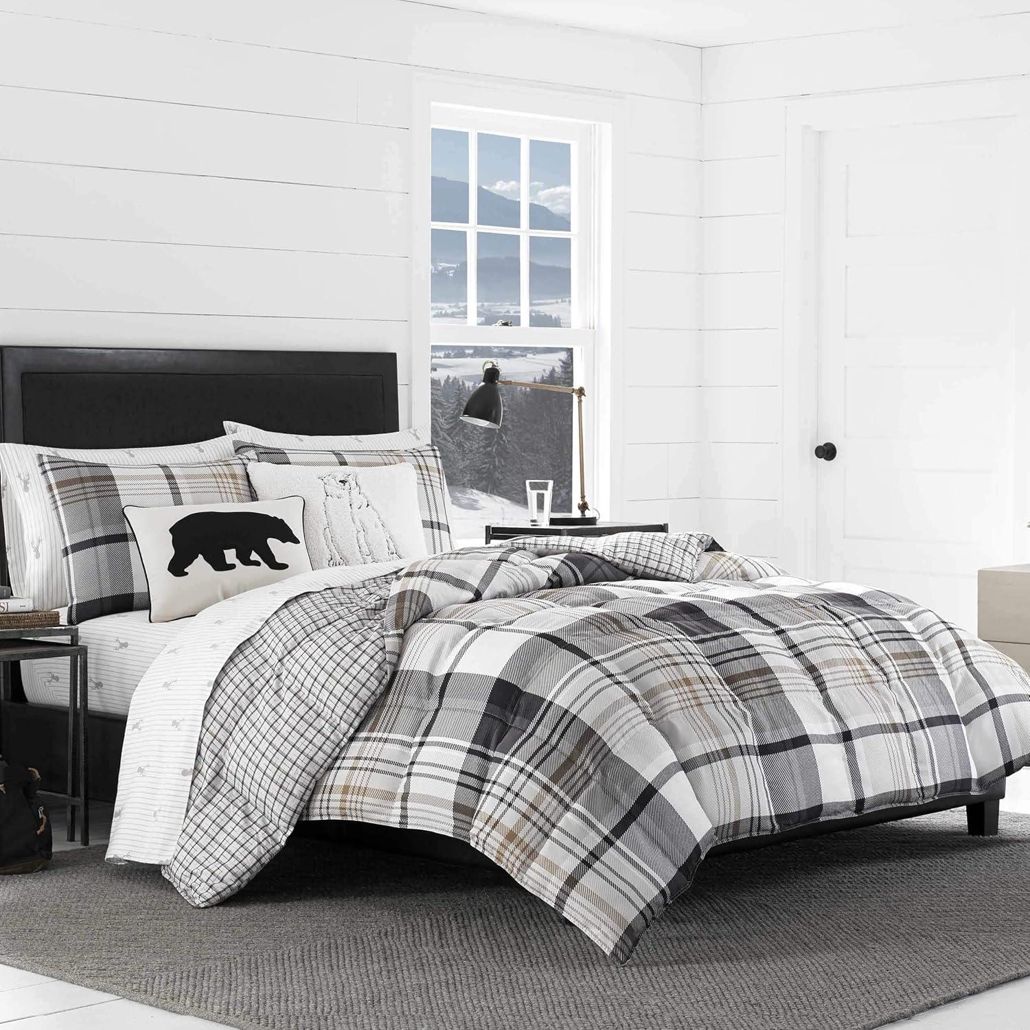 Eddie Bauer Cabin Plaid Flannel Square Throw Pillow