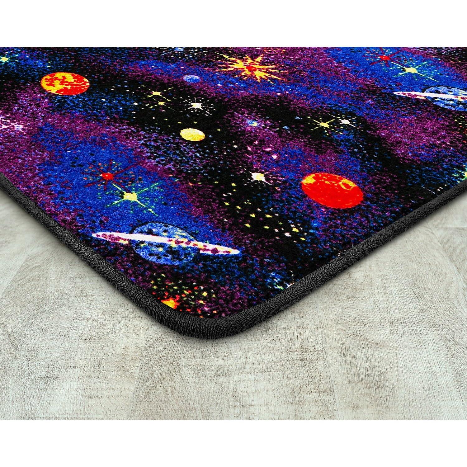 Joy Carpets 43Q 6 x 9 ft. Neon Lights Rectangle Space Explorer Fluorescent Area Rug  Multicolor