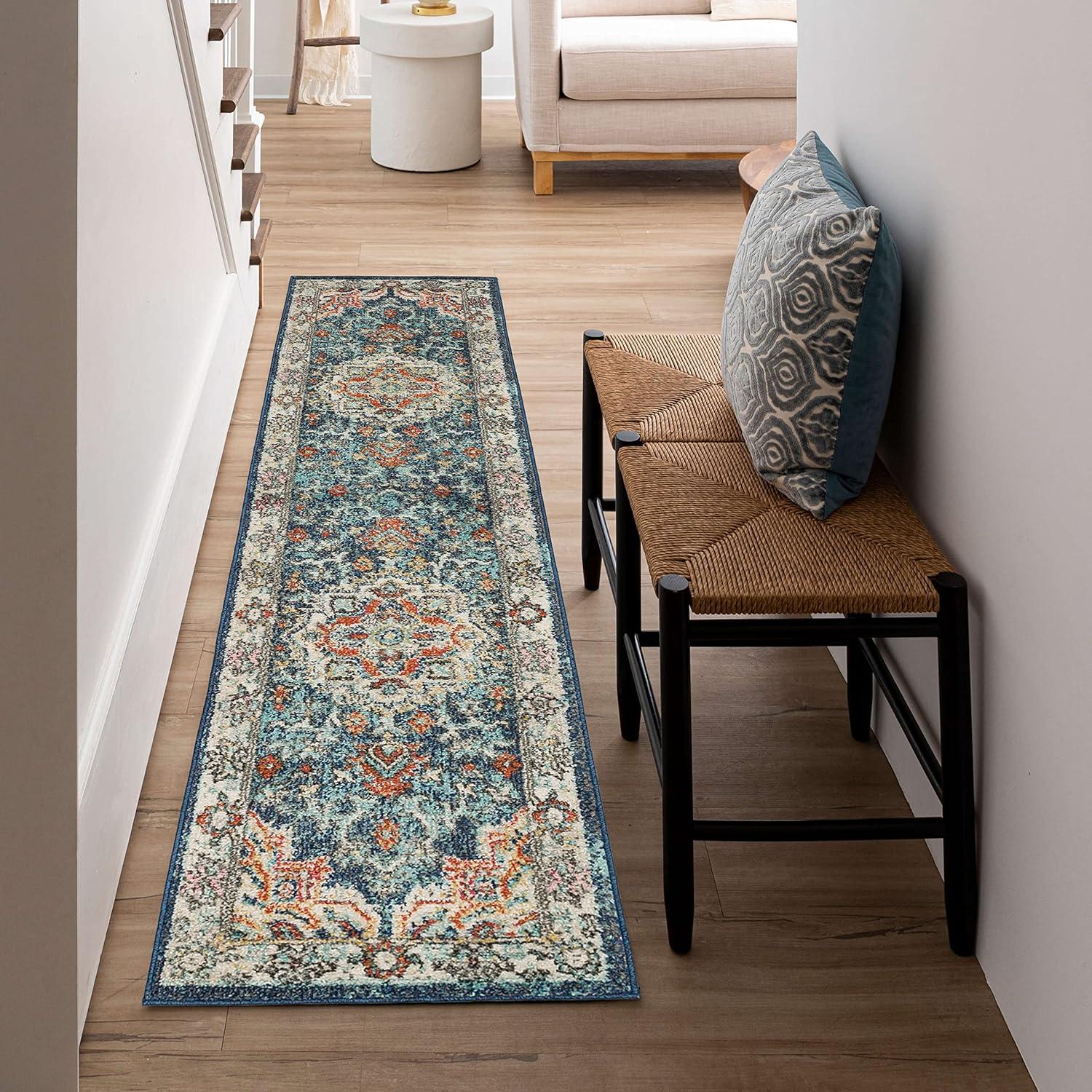 Dellen Blue 7 ft. 10 in. x 10 ft. Area Rug